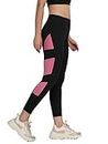 Neu Look Gym wear Leggings Ankle Length Workout Tights | Stretchable Sports Leggings | Sports Fitness Yoga Track Pants for Girls & Women (Medium, Blush)