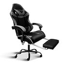 YSSOA Gaming Chair with Footrest, Big and Tall Gamer Chair, Racing Style Adjustable Swivel Office Chair, Ergonomic Video Game Chairs with Headrest and Lumbar Support