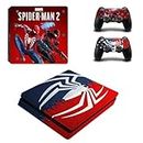 Khushi Decor Spider Man 2 Theme 3M Skin Sticker Cover for PS4 Slim and 2 Controllers for Video Game