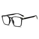 HAOMAO Anti Blue Light Blocking Glasses For Men Women Retro Square Optical Frames Uv400 C1Black