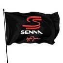 KOMOBB Ayrton Senna Flag Indoor/Outdoor Banners Decorative Flag 3' X 5'