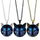 3 Pcs Jewelry Glass Charm Wolf Necklace Men Wolf Costume Accessories