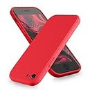Etuano für Handyhülle SE 2022/2020 Hülle Silikon Handyhülle iPhone 7 Hülle Silikon Handyhülle iPhone 8 Hülle Silikon case rot rot rot