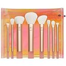 REAL TECHNIQUES The Wanderer Make up Brush Kit, Premium and Professional 8 Midi-size Brush Set with Bag, Soft Bristles, Foundations, Powders, and Concealers, Gold