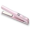 Beurer HS 20 Plancha de pelo a batería con carga USB, tres ajustes de temperatura y calentamiento rápido, ideal para los desplazamientos, rosa