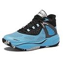 AND1 Revel Mid Girls & Boys Basketball Shoes Kids, Boys High Top Sneakers, Youth Size 1 to 7 Kids Basketball Shoes Boys, Medium Blue/Black, 3 Little Kid