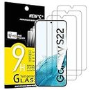 NEW'C [3 Pack Designed for Samsung Galaxy S22 5G, Screen Protector Tempered Glass,Case Friendly Scratch-proof, Bubble Free, Ultra Resistant