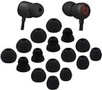 ALXCD Ear Tips Replacement for Beats Flex Wireless Earphones, S/M/L/D 4 Sizes 8 Pairs Soft Silicone Earbud Tips, Fit for Beats Flex, 8 Pairs, Black