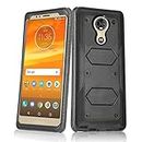 Asuwish Phone Case for Moto E5/G6 Play/MotoG6 Forge Cover Hybrid Shockproof Drop Proof Protective Cell Accessories Dual Layer Rugged Motorola MotoG6Play Moto6 G 6 6G G6Play MotoE5 5E Women Men Black