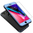 Phone Case Apple IPHONE 6/6s Full-Cover Carbon Case Bumper Cases Blau