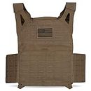 Tacticon BattleVest Lite | Tactical Vest | Combat Veteran Owned Company | Fully Adjustable Lightweight Vest | 360-degree Laser-Cut PALS Coverage (Coyote Brown)