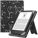 HGWALP Universal Case for 6" eReaders, Folio Leather Stand Cover with Handstrap Compatible with All 6 inch kindle/Paperwhite/Kobo/Tolino/Pocketook/Sony E-Book Reader-Constellation