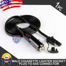 12V Battery Male Car Cigarette Lighter Adapter 12 ft. Charger w/ Red LED