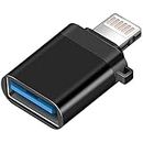HB PLUS Lightning Male to 3.0 USB A Female Metal OTG Adapter Compatible with IPad, iPhone 14,13,12,12 Pro,12 Mini,11 Pro,XS Max,XR,X,8,7,6s Plus and All Series - (Multi-Colored)