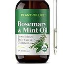 Plant of Life Rosemary & Mint Oil | Multi Hair Strengthening Complex | Scalp Nourish & Treatment | | Essential Oils (2oz / 60ml)