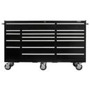 Viper Tool Storage Pro Series 72" W 30" D 18-Drawer Rolling Tool Cabinet Stainless Steel in Black | 37 H x 72 W x 30 D in | Wayfair VP7218BL