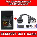 ELM327 V1.5 + 3in1 Cable for Yamaha for Honda E-F-I Motorcycle Fault Diagnost