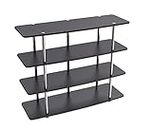 Convenience Concepts Designs2Go XL Highboy 4 Tier TV Stand Home_Furniture_and_Decor, 47.25"L x 15.75"W x 36.25"H, Black