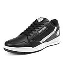 Bacca Bucci® Men's Continental Inspired Fashion Sneakers/Sports for Multiple Sports,Outdoor,Travel,Walk & Training- Black, Size UK9