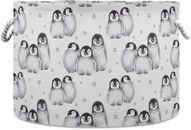 ALAZA Large Storage Basket for Toys Cute Baby Penguins Star X-Large, White 
