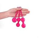 3 palline intelligenti in silicone rosso rosa, giocattoli di serraggio per allenamento da donna