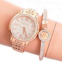 Michael Kors reloj reloj para mujeres reloj de pulsera MK7085 Mindy IP oro rosa nuevo