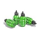 CGEAMDY 4 PCS Aluminum Valve Stem Caps with Grenade, Creative Styling Car Wheel Tire Valve Caps, Hand Grenade Style Heavy Duty Tyre Valve Caps, Car Tire Dust Covers for Car Motorcycle Bike (Green)