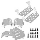 Tbest RC Chassis Armors, 5 Pcs Stainless Steel Chassis Armor Protection Skid Plate replacement for Traxxas 4 82056 4 RC Car