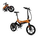 SWAGTRON Eb7 Elite Electric Rear All-Mountain Bike,Removable Battery&7-Speed Gear Shift,Pedal-Assist Ebike With Suspension 350W Motor,48 Cm Frame,16 Inches Wheel For Unisex (Orange,Over 23 Years)