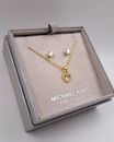 Michael Kors Geschenkset für Damen Kette + Ohrringe 925 Sterling Mkc1130an710
