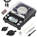 UNIWEIGH Digital Milligram scale accurate 0.001g/50g,precision mg scale for Jewelry,Powder,Gold,Gem,Reloading scale,Micro Gram Scale with 6 Units,Tare,Cal Weight,pocket scale with USB&battery powered