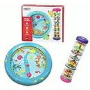 Halilit Shake n Roll Musical Instrument Gift Set. Includes an Ocean Drum and Rainmaker Music Sensory Baby Toy. BPA Free. Suitable for Boys & Girls from 12 months +