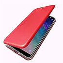 SkyTree Leather Magnetic Flip Cover for Samsung Galaxy A5 (2017) - Red