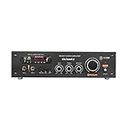 DaBeatz DB-1150 Amplifier 2 Mic with USB, Aux, Mic, Bluetooth, Av Connectivity 4 Track Independent Controller Volume, Balance, Treble, Bass, DJ Amplifier for Home, Party