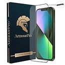 ArmourPro Premium Tempered Glass for iPhone 13 / iPhone 14 with Edge to Edge Coverage and Speaker Mesh Dust Filter, Easy Installation Kit