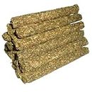 INR's Farm Fresh Alfa Alfa Hay Stick Treats for Rabbits // Guinea Pigs // Hamsters // Other Small Pets (125 GMS Pack)