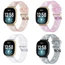 For Fitbit Sense & Versa 3 Shinning TPU Strap Silicone Watch Band Women Bracelet