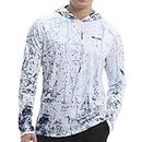 WELIGU CATEIBE Men's UPF 50+ Sun Protection Hoodie Shirt Long Sleeve SPF Fishing Outdoor UV Hiking Shirts Lightweight. (X-Large)