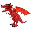 GeoDragon Red 'Firestorm' Smoke-Breathing Standing Dragon Toy with Walking Motions, Lights & Roaring Sound Effects