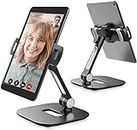 Techzere Tablet Stand, Swivel Mount Holder for Any Tablet, Smartphone 4.7"-12.9" inches, Camera & Portable Projector, Black