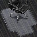 SHAREWIN Chair Mat for Carpeted Floor with Lip,47''×36'' PVC Carpet Protector for Low Pile Carpets Heavy Duty Effective Grip Anti-Slip,Won't Crack,Easy to Clean for Office and Home