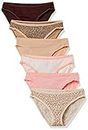 Amazon Essentials Women's Cotton Bikini Brief Underwear (Available in Plus Size), Pack of 6, Animal Print/Leopard/Multicolor/Stripe, XX-Large