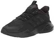 adidas Womens ALPHAEDGE + Sneaker, Black/Black/Carbon, 7.5 US