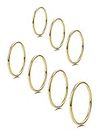 MILACOLATO 1mm Anelli Impilabili In Acciaio Inox Da Donna | Thin Gold Plain Band Rings Stackable Knuckle Rings Thumb Pinky Midi Rings Misura Comfort-Fit 3/4/5/6/7/8/9 Oro