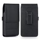 BECPLT Phone Holster for Galaxy S23+ S22+ Note 20 Ultra 5G Leather Belt Case,360 Rotating Pouch Case Holster Belt Clip Case for Samsung Galaxy S21+ 5G Note 10+ plus 5G S20 Ultra 5G S20 Plus S10 Plus S9 Plus S8 Plus Note 9 8 (Black)