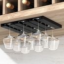 Bar Wine Glass Rack Non Drilled Cup Holder Kitchen Dining Room Upside-down Rack