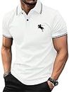 Lymio Men T-Shirt || T-Shirt for Men || Plain T Shirt || T-Shirt (Polo-18-21) (S, White)