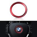 VDARK Kompatibel mit BMW Zubehör Teile Lenkrad Logo Caps Abdeckungen Abziehbilder Lenkrad Dekoration Ersatz für BMW Innen Aufkleber Visiere Dekorationen 1 3er Reihe 5 Serie 6 7 X1 X3 X5 X6 Rot