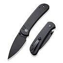 CIVIVI Pocket Folding Knife- Button Lock Knife with Thumb Stud Opener for EDC, 2.98" 14C28N Blade Aluminum Handle, Qubit Utility Knife for Men Women Gift C22030E-1
