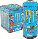 Monster Bebida Energética Mango Loco, Pack 4 latas 500ml